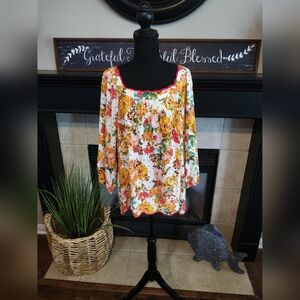 FIGUEROA & FLOWER Floral Women's Top - Multicolor